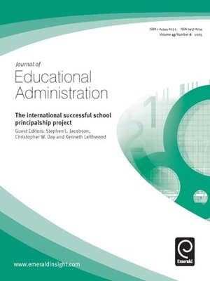 cover image of Journal of Educational Administration, Volume 43, Issue 6